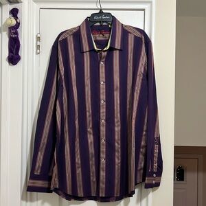 Robert Graham Button Down Shirt Size 3XL Tailored Fit